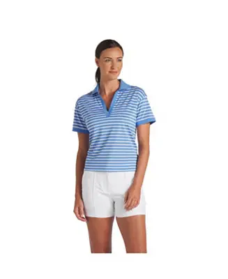 Women's Everyday Stripe Golf Polo Mega Sale