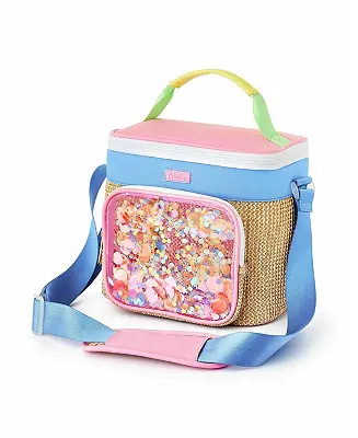 Woven Insulated Confetti Cooler Bag, Large Cute Stylish Adult Reusable Lunch Tote for Women Free Shipping