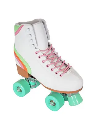 Women's Retro Stripes 2 Piece Roller Skates Shoes Set Cheap
