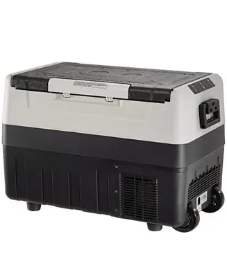 Cheap 48QT/45L Dual Zone Car Refrigerator Freezer, -4°F to 50°F, 12/24V DC & 100-240V AC, Portable Compressor Cooler