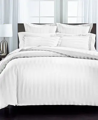 1.5" Stripe 550 Thread Count 100% Cotton 2-Pc. Duvet Cover Set, Twin Price Drop