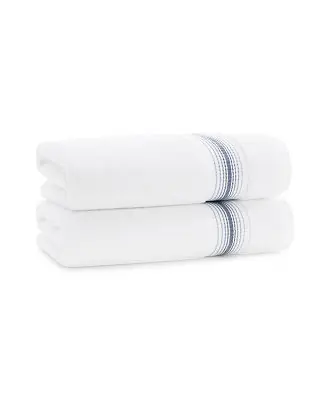 Low Price White Turkish Luxury Striped Towels with for Bathroom 600 GSM, 30x60 in., 2-Pack , Super SoftAbsorbent Bath Towels