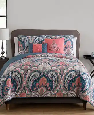 Exclusive Casa Real Reversible 5-Pc. Quilt Set, Full/Queen