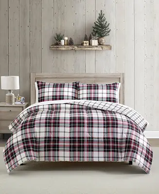 Macy's Holiday Plaid 3-Pc. Comforter Sets Factory Price