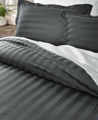 1.5" Stripe 550 Thread Count 100% Cotton 2-Pc. Sham Set, Euro Place Order