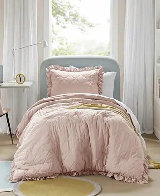 Best Seller Phoebe Diamond Quilted Ruffle Edge 2-Pc. Comforter Set, Twin/Twin XL