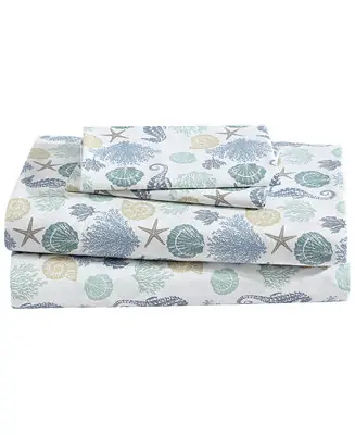 Buy Direct Coastal Printed 4-Pc. Sheet Set, Full