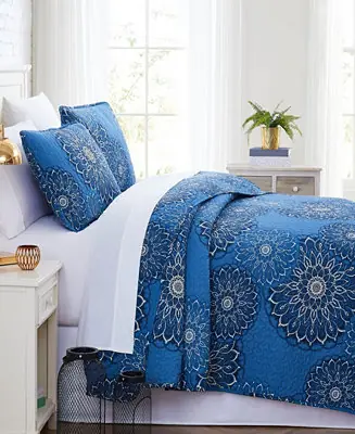 Hot Picks Midnight Floral Printed 2-Pc. Quilt Set, Twin