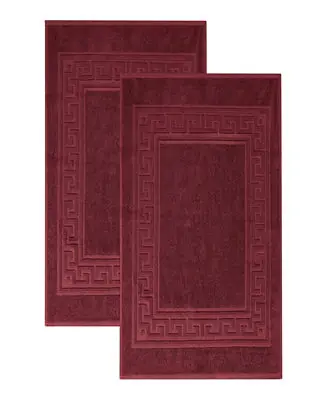 Cotton Greek Key Infinity Border 2-Pc. Bath Rug Set Popular