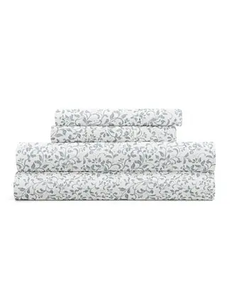 Delicate Blossoms 3-P.c. Sheet Set, Twin Big Sale