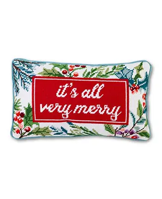 Seasonal Sale Furbish Needlepoint Pillow – Holiday Collection