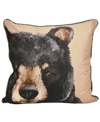 Canoe Trip Bear Decorative Pillow, 18" x 18" Trending
