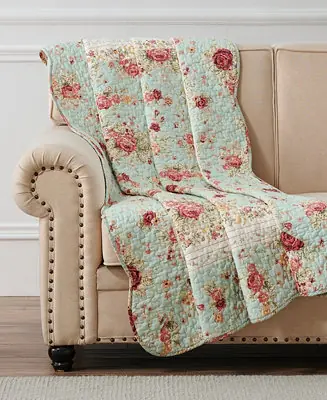 Big Sale Antique Rose 100% Cotton Reversible Throw, 50" x 60"