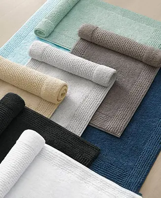 Top Pick Splendor Reversible Tufted Cotton Bath Rug, 21" x 34"
