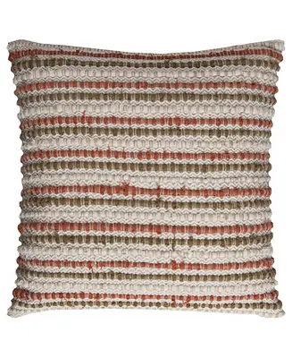 Striped Polyester Filled Decorative Pillow, 20" x 20" Premium