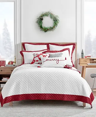All Is Bright Bordered 3-Pc. Quilt Set, Full/Queen Low Price