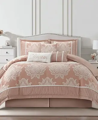 Therese Damask 7-Pc. Comforter Set, King Wholesale