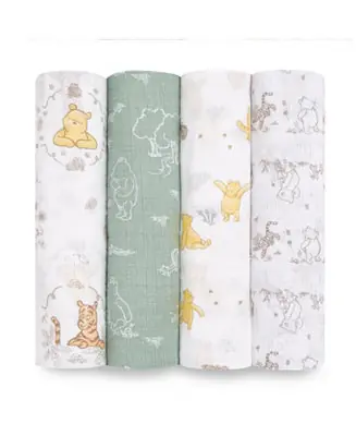 Baby Boys Winnie the Pooh Swaddle, Pack of 4 Genuine