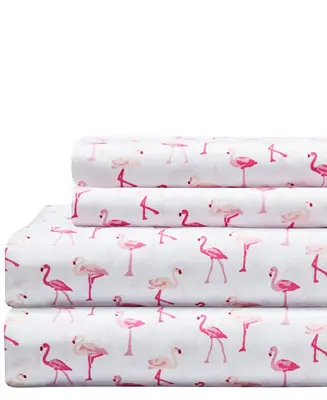 Whimsical Printed Microfiber 3-Pc. Sheet Set, Twin Hassle-Free Returns