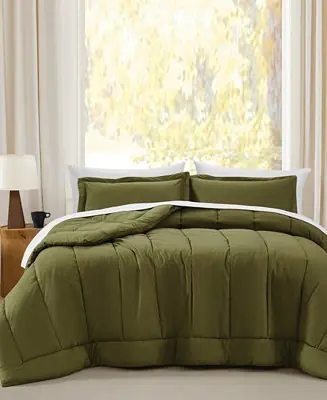 Warranty Included Oversized Cotton Percale 3-Pc. Comforter Set, Full/Queen