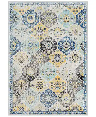 Harput HAP-1072 Dark Blue 3'11" x 5'7" Area Rug Certified