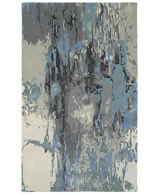 Trending Galaxy 21906 Blue/Gray 5' x 8' Area Rug