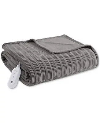 Buy Today Heated Textured Fleece Blanket, Twin