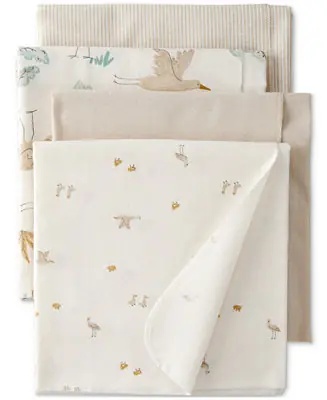 Baby Cotton Receiving Blankets, 4 Pack Special Offer
