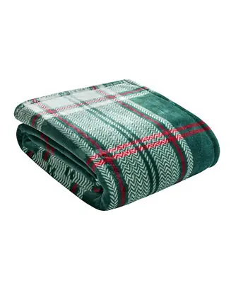 Plaid Plush Throw, 50" x 70" Popular
