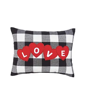 "Love" Hearts Franklin Mini Valentine's Day Accent Pillow 12" x 16" Big Sale