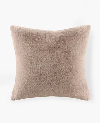 Sable Solid Faux Fur Decorative Pillow, 20" x 20" Exclusive
