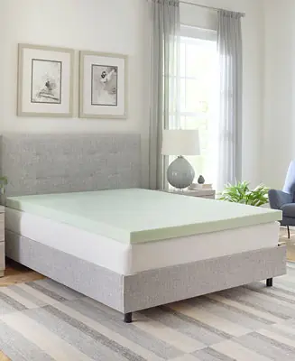 Low Price CLOSEOUT! 3" Green Tea Infused Memory Foam Mattress Topper, King