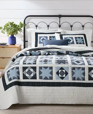Midnight Star Artisan 3-Pc. Quilt Set, Full/Queen, Macy's Exclusive Editor’s Pick