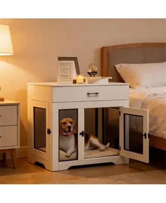 Dog Crate with 2 Doors in Cream White Place Order