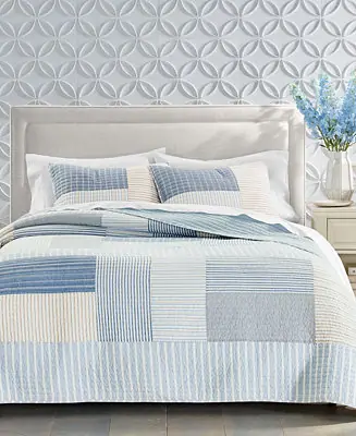Handmade Seaside Patchwork 2-Pc. Quilt Set, Twin