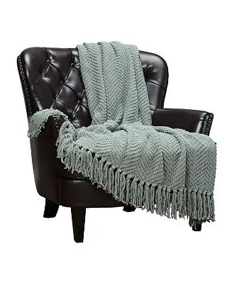 Price Drop Premium Textured Knit Soft Cozy Blanket, Thrown
