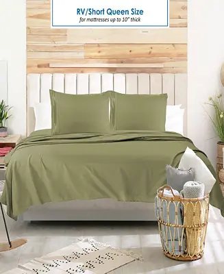 Premier 1800 Series Deep Pocket Bed 4 Piece Sheet Set, RV Queen Today Only
