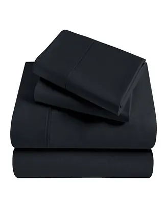 Affordable 300-TC Cooling Modal Solid Deep Pocket 4-Piece Sheet Set, Queen
