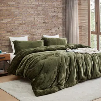 Today Only Thicker Than Thick - ComforterSet - Standard Plush Filling - Winter Moss , Queen