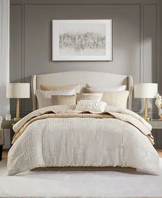 Royce Luxury Jacquard 10-Pc. Comforter Set, California King Direct From Manufacturer