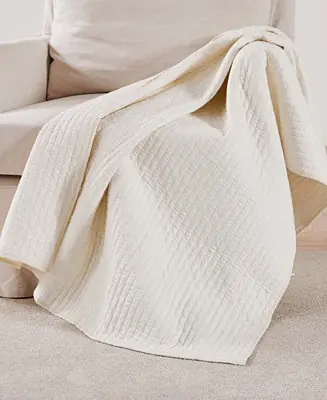 Cross Stitch Reversible Quilted Throw, 50" x 60" Hot Deal