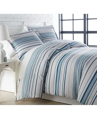Coastal Stripes Ultra Soft 3-Pc. Duvet Cover Set, Full/Queen Budget