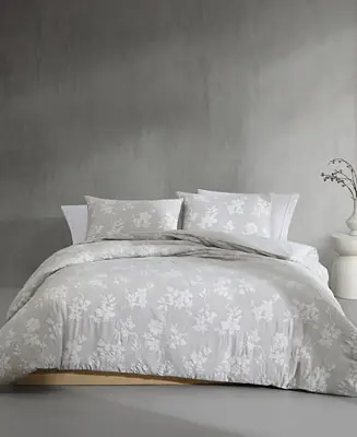 Spring Branches Cotton Jacquard 3-Pc. Duvet Cover Set, Queen Buy Direct