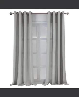 Wholesale Cole Textured Grommet Room Darkening Curtain Panel 54" x 84" Silver