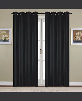High Quality Kennedy Grommet Curtain Panel 54" x Black