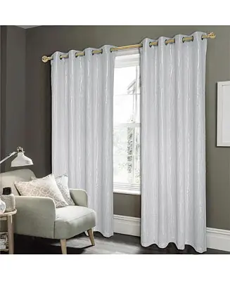 Contemporary Iceland Metallic Blackout Curtain Panel Certified