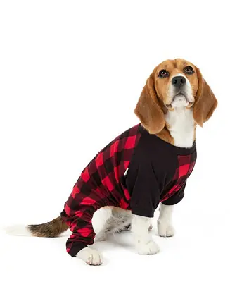 Dog Cotton Plaid Holiday Pajamas No Minimum Order