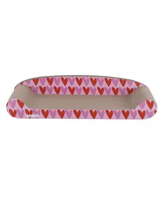 Montego 27.5" Coastal Patterned Cardboard Lounge Bed Cat Scratcher with Catnip Fast Shipping