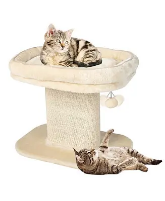 Last Chance Modern Cat Tree Tower Cat Activity Tower w/ Large Plush Perch