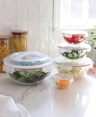 10-Piece Nesting Glass Bowl Set Next Day Delivery